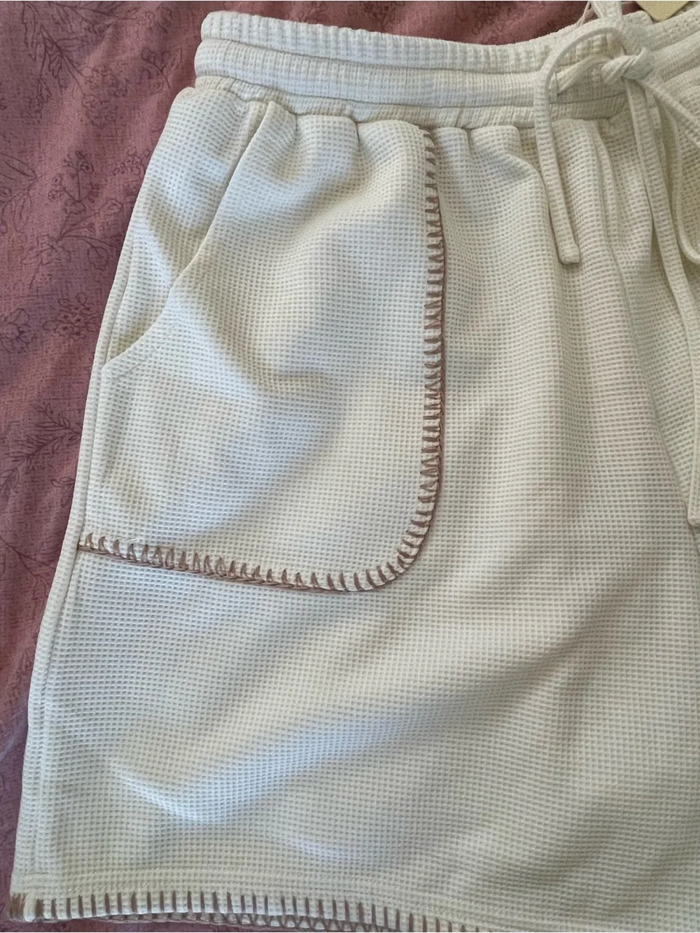 Roolee Cream Knit shorts and Floral shorts - Picture 3 of 6